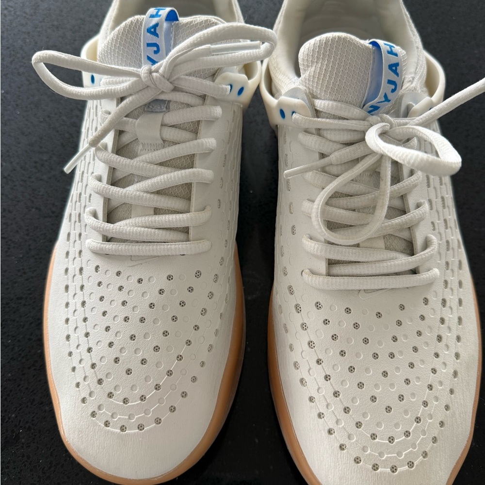 Nike White and Blue NYJAH Skate Shoes